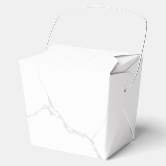 White Marble  Favour Box (Front)