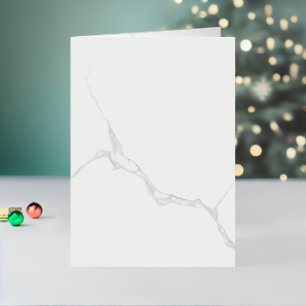 White Marble Foil Holiday Card