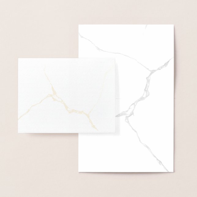 White Marble Folded Card  (Display)