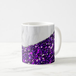 White Marble Gilded Black Agate Coffee Mug