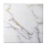 White Marble Gold Glitter Modern Elegant Premium Tile<br><div class="desc">White Marble Gold Glitter Modern Elegant Premium</div>