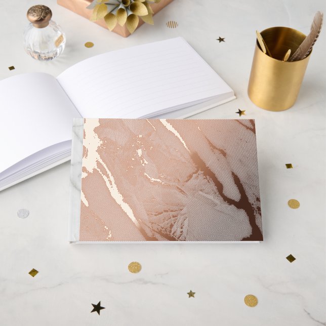 White Marble Guest Book (Front Open)