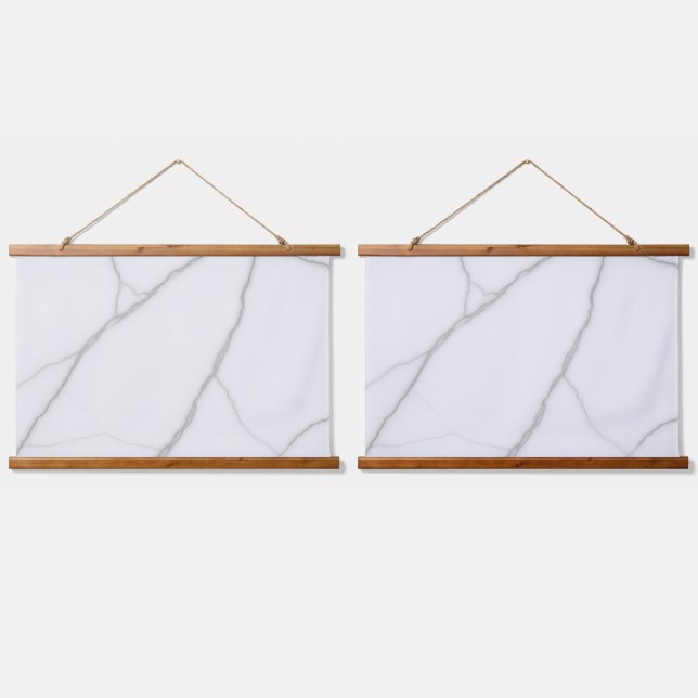 White Marble Hanging Tapestry (Double)