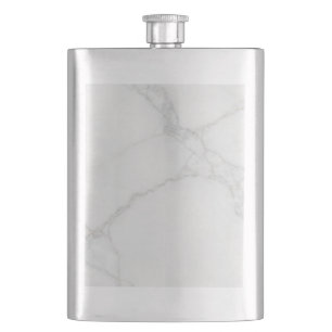 White Marble Hip Flask