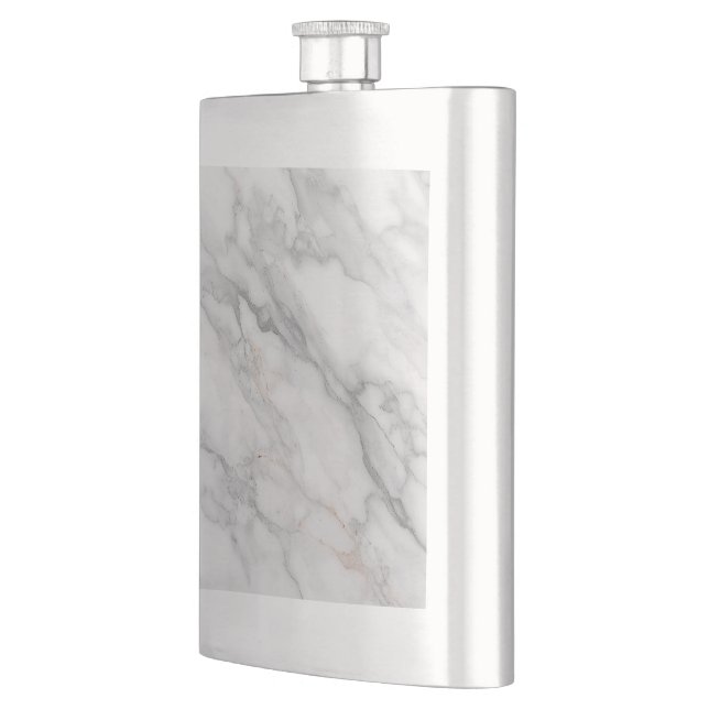 White Marble Hip Flask (Left)