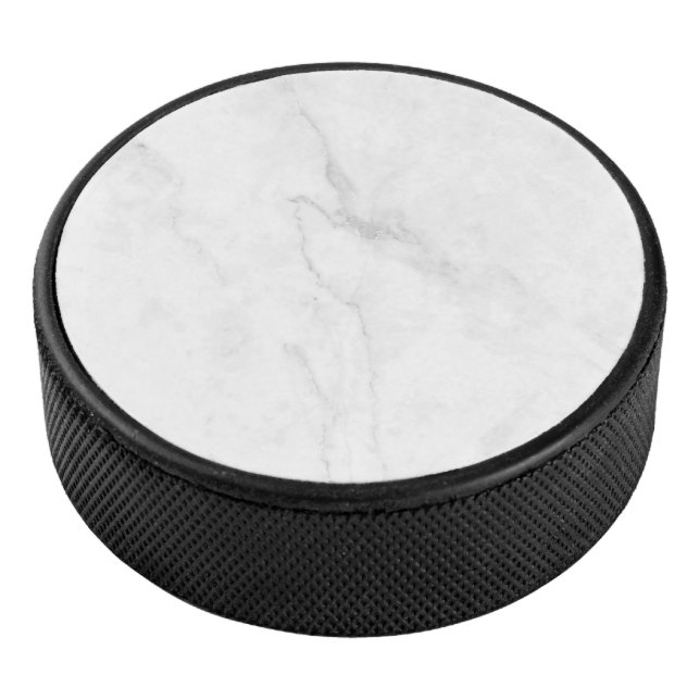 White Marble Hockey Puck (3/4)