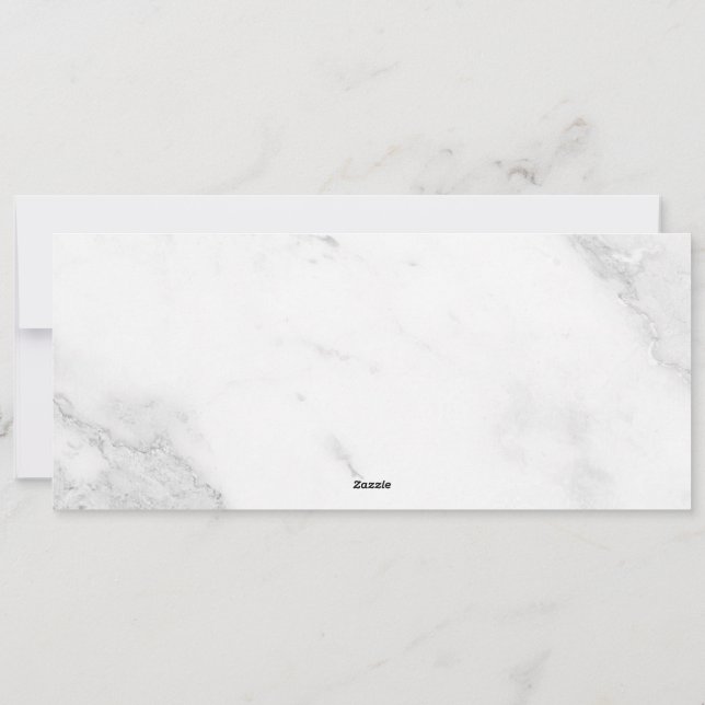 White Marble Holiday Card (Back)