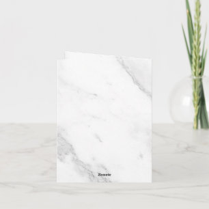 White Marble Holiday Card