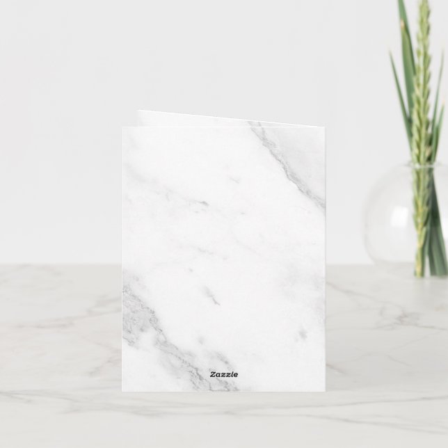 White Marble Holiday Card (Back)