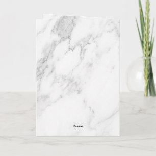 White Marble Holiday Card