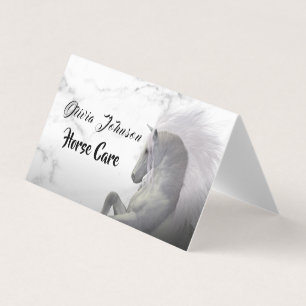 White Marble Horse Business Card