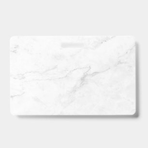 White Marble ID Badge