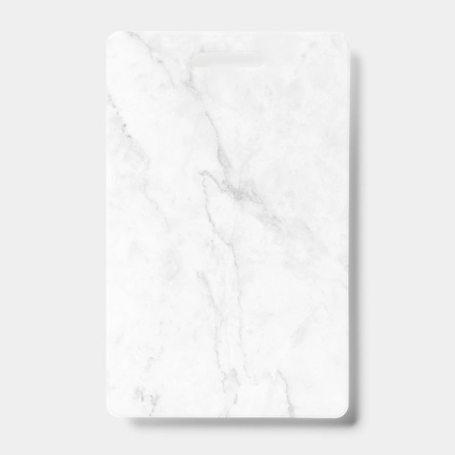 White Marble ID Badge (Front)