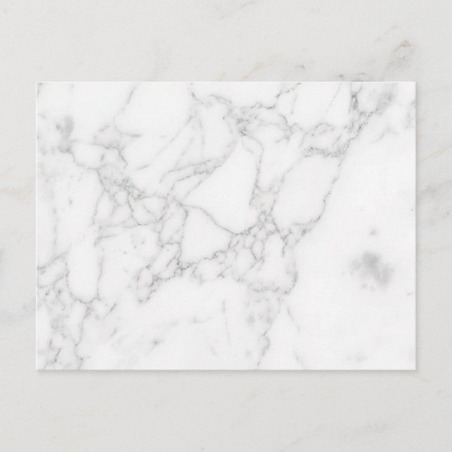 White Marble Invitation Postcard (Front)
