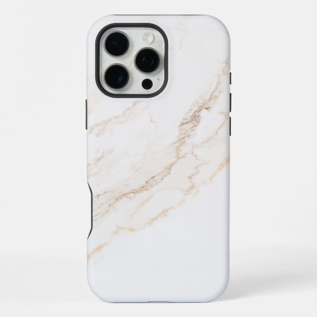 White Marble  iPhone Case (Back)