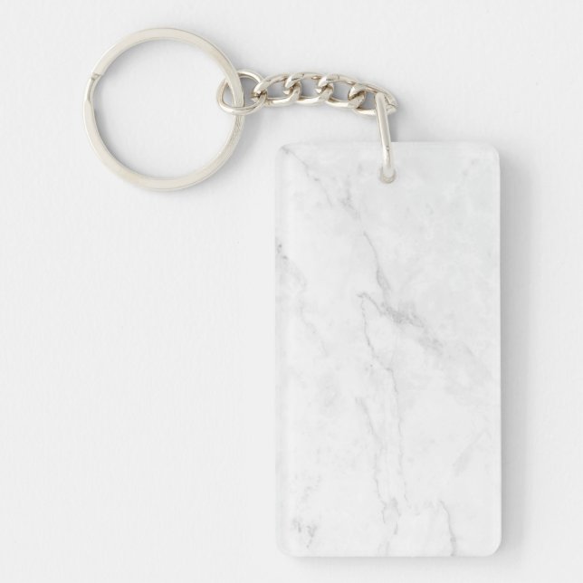  White Marble Key Ring (Front)