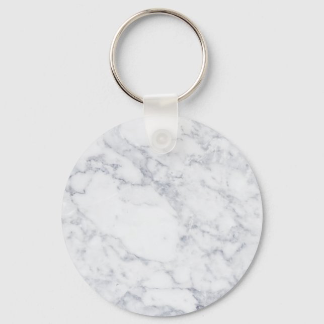 White Marble Key Ring (Front)