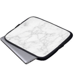 White Marble Laptop Sleeve