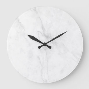 White Marble Large Clock