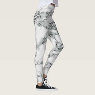 White Marble Leggings Modern Design