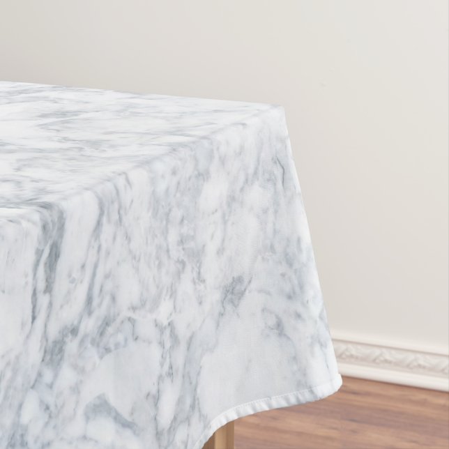 White Marble Look Tablecloth (In Situ)