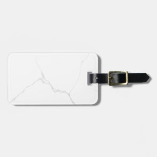 White Marble  Luggage Tag