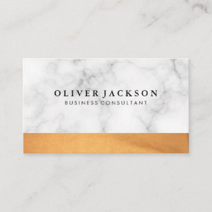White Marble Lux Trim Business Card