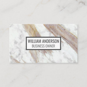 White Marble Luxury Stone Business Card