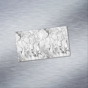 White marble magnetic business card