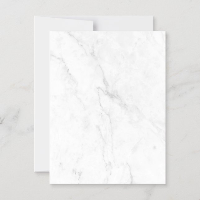 White Marble Magnetic Invitation (Front)