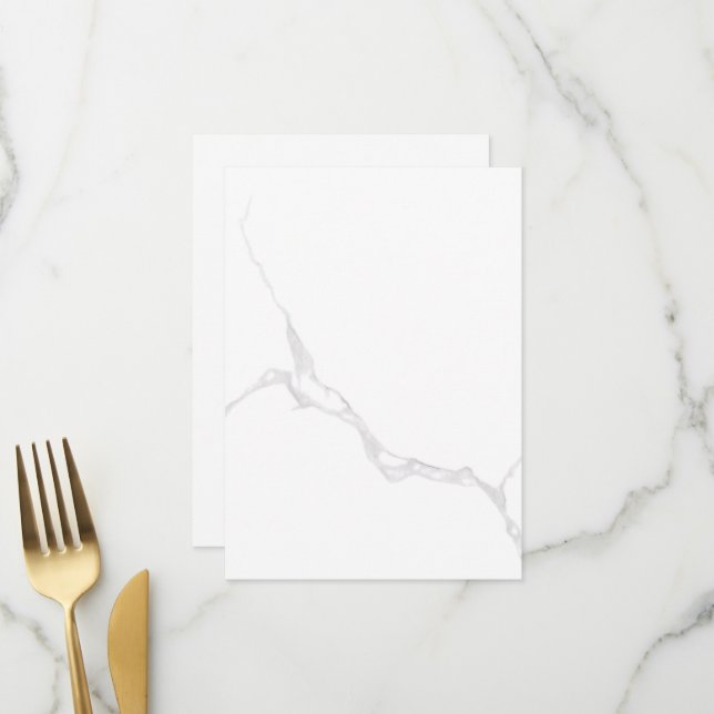White Marble  Menu (Front/Back In Situ)