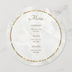 white marble  Menu