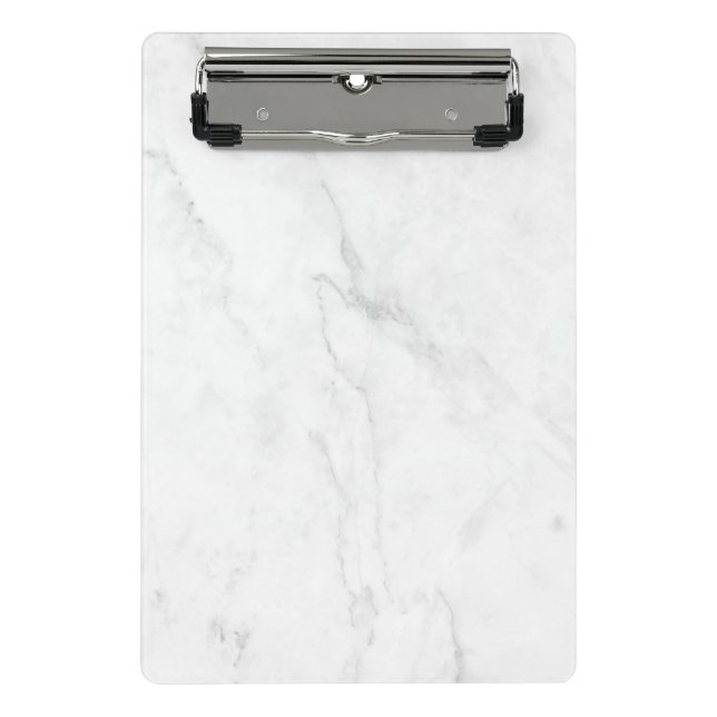  White Marble Mini Clipboard (Front)
