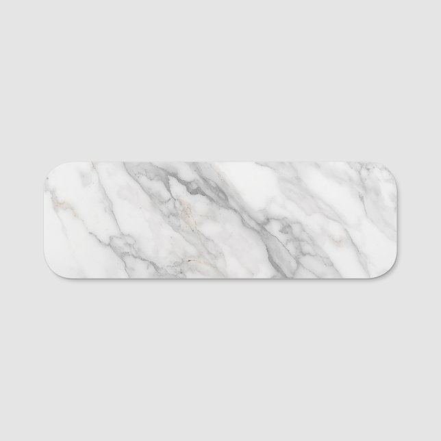 White Marble Name Tag (Front)
