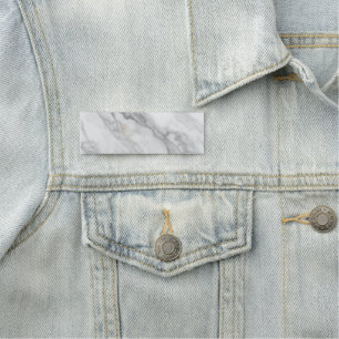 White Marble Name Tag
