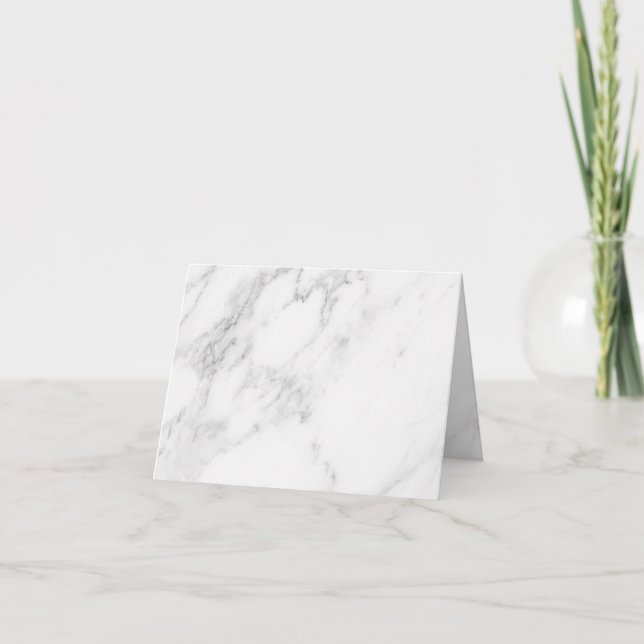 White Marble Note Card (Front)
