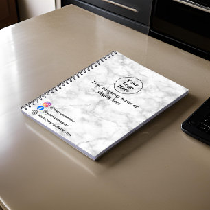 White marble notebook