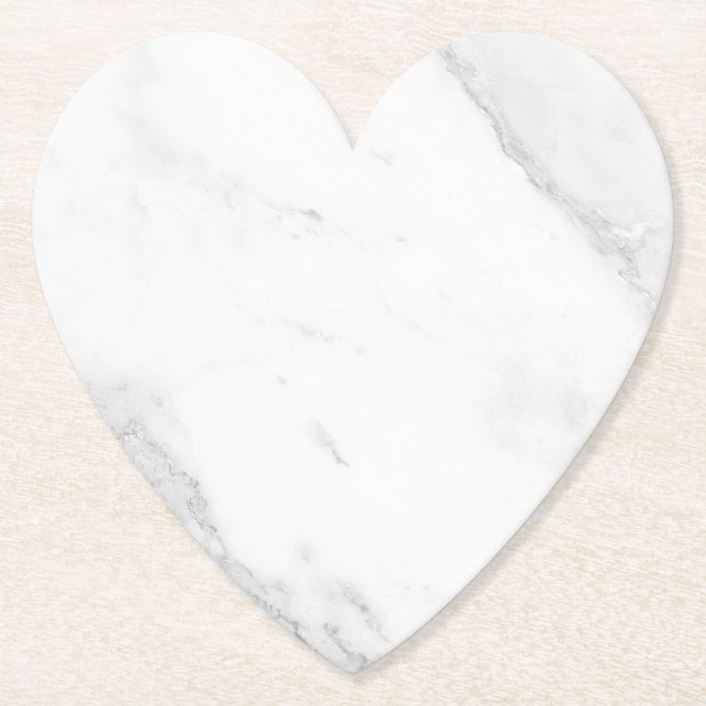 White Marble Paper Coaster (Front)