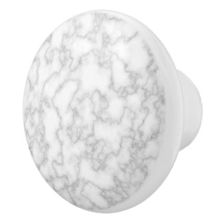 White Marble Pattern Ceramic Knob