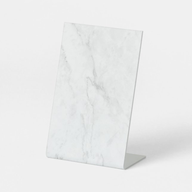  White Marble Pedestal Sign (Front)