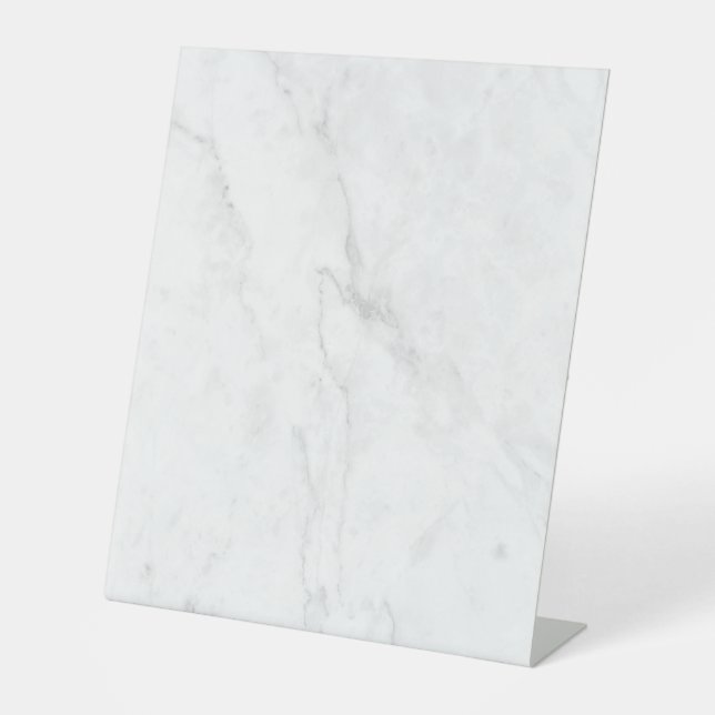  White Marble Pedestal Sign (Front)