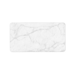 White Marble   Personalised Blank Address Label