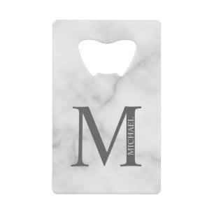 White Marble Personalised Monogram and Name 
