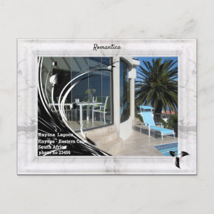 White marble Photo Frame Postcard