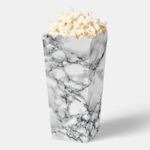 White Marble Popcorn Box