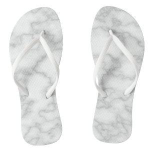 White Marble Print Jandals