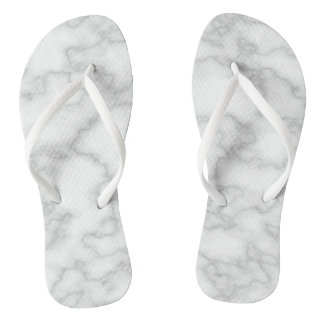 White Marble Print Jandals