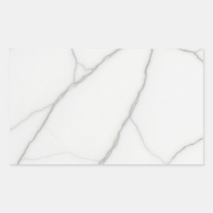 White Marble Rectangular Sticker