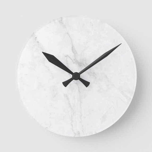  White Marble Round Clock (Front)