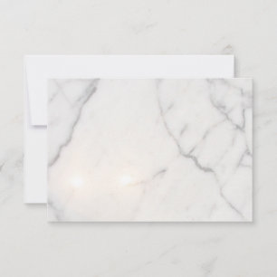 White marble  RSVP card